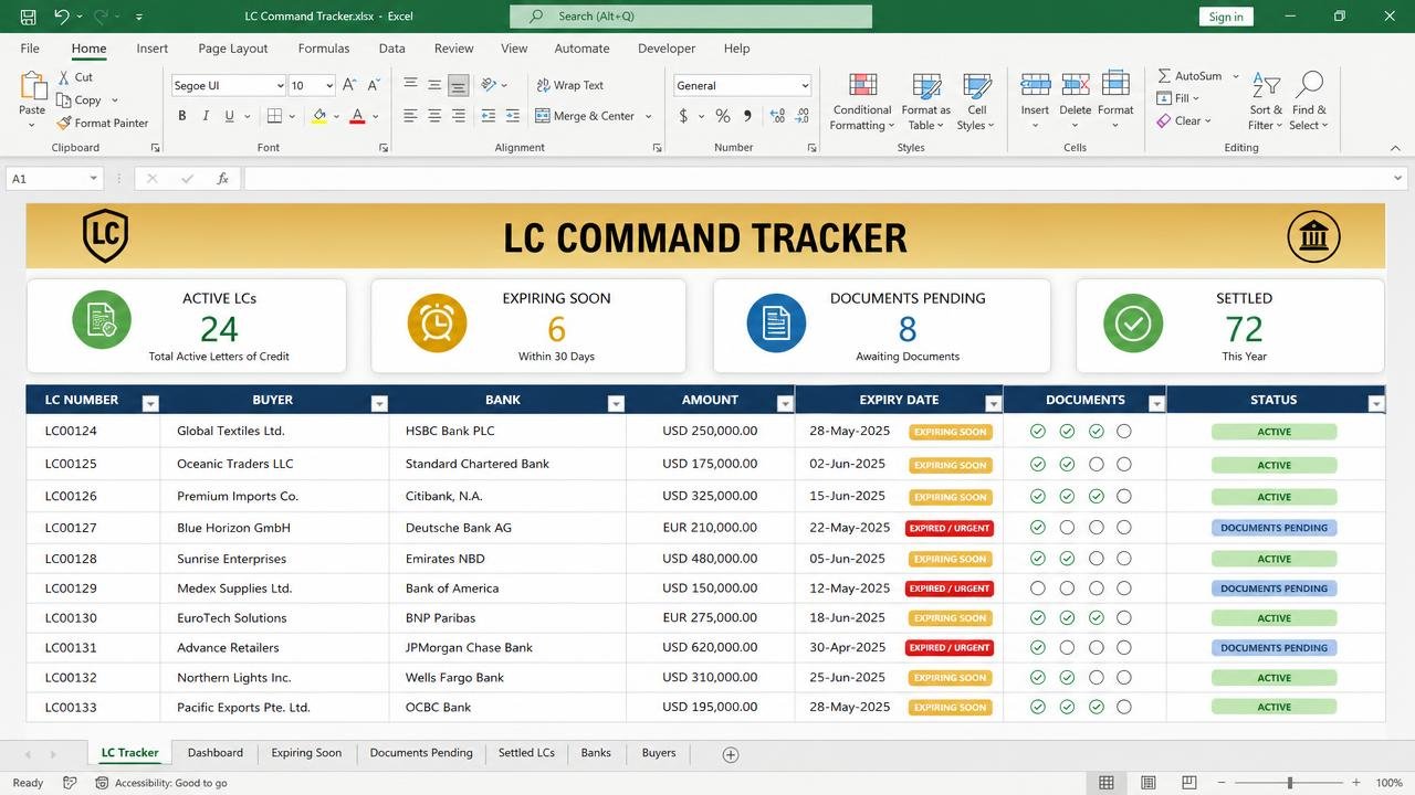 LC Command Tracker dashboard preview